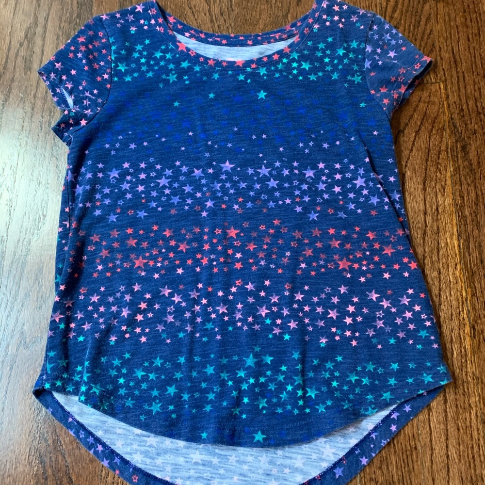 Girls blue with stars tee